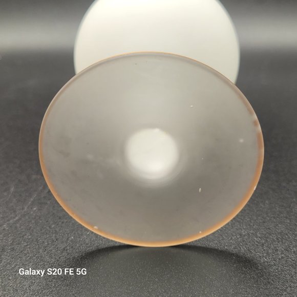 Vintage Footed White Satin Frosted Vase Made In Italy Flower Design 10” - Picture 8 of 11